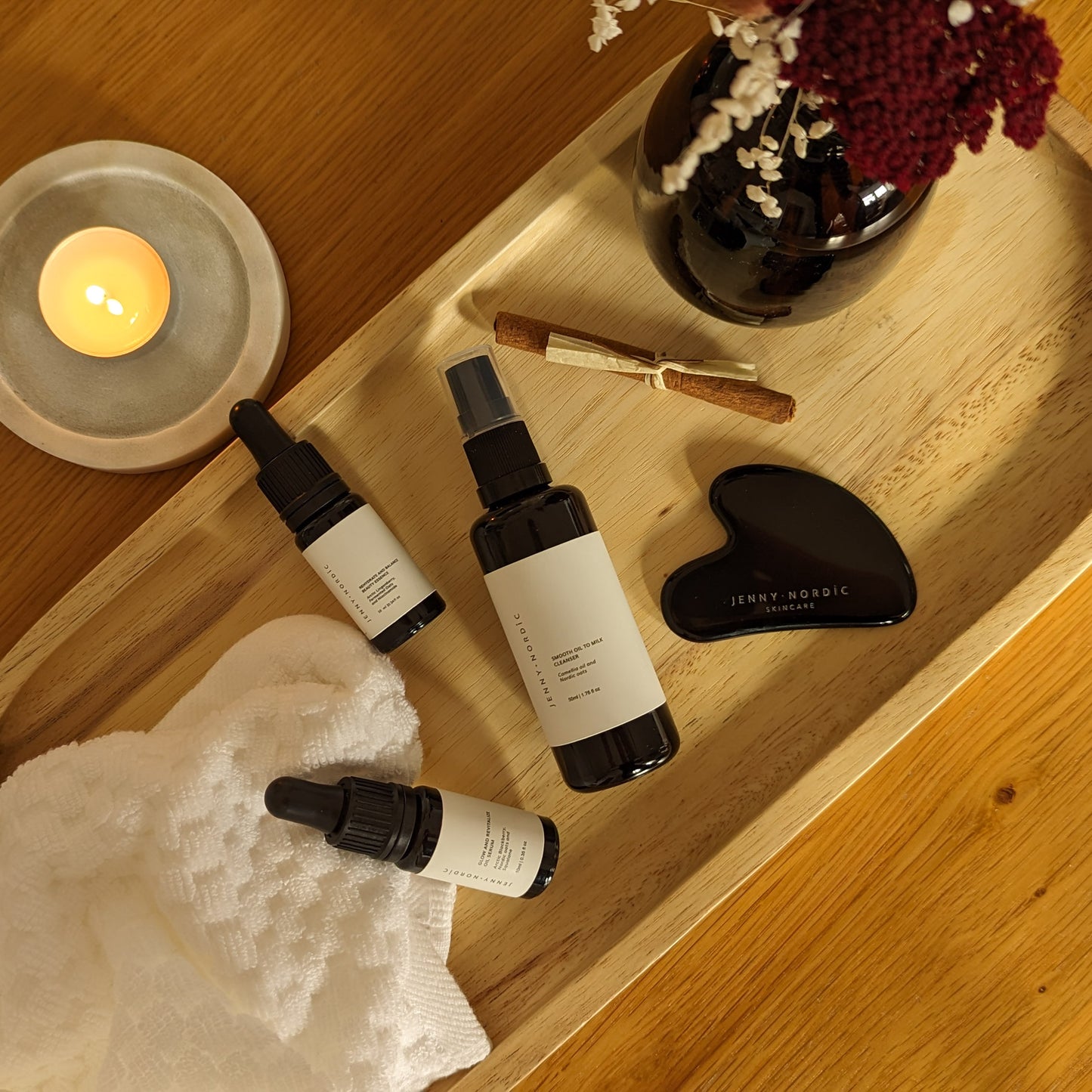 Jenny Nordic Skincare Travel Set and gua sha tool